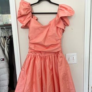 Peach 80s Prom Dress